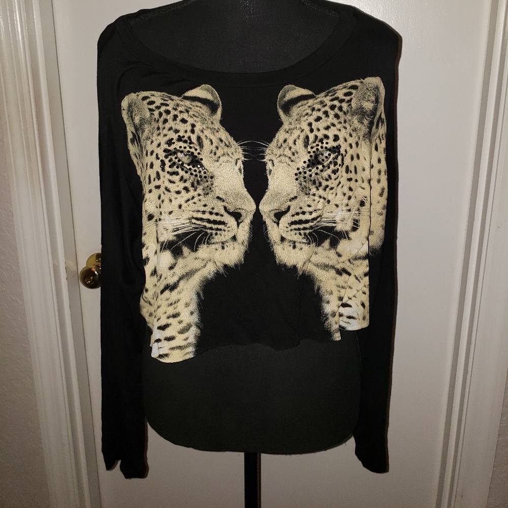 Fierce Black Longsleeve Crop Top - Picture 4 of 5